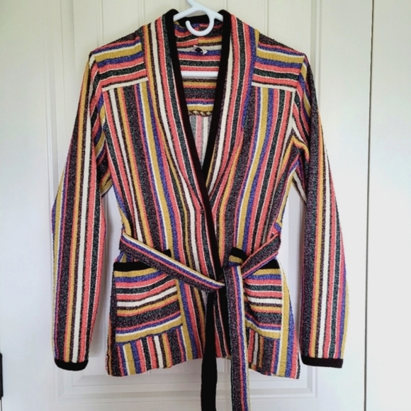 Anthropologie akemi + kin rainbow striped mansoura Knit jacket boho festival … - Picture 1 of 10